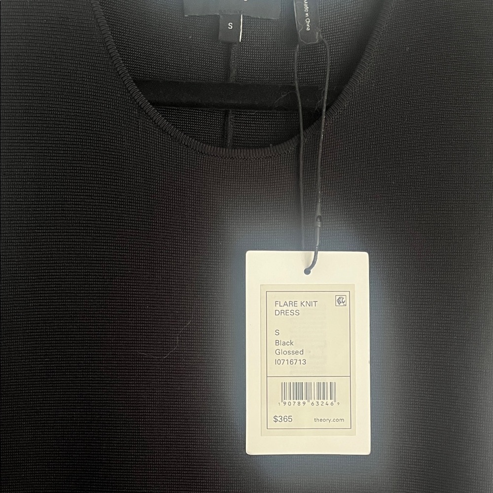 Theory Black Flare Knit Dress